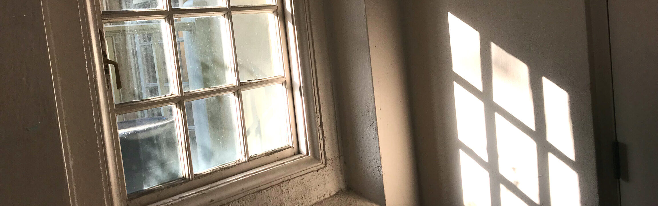 Photo of light coming through a window in a building at UC Berkeley