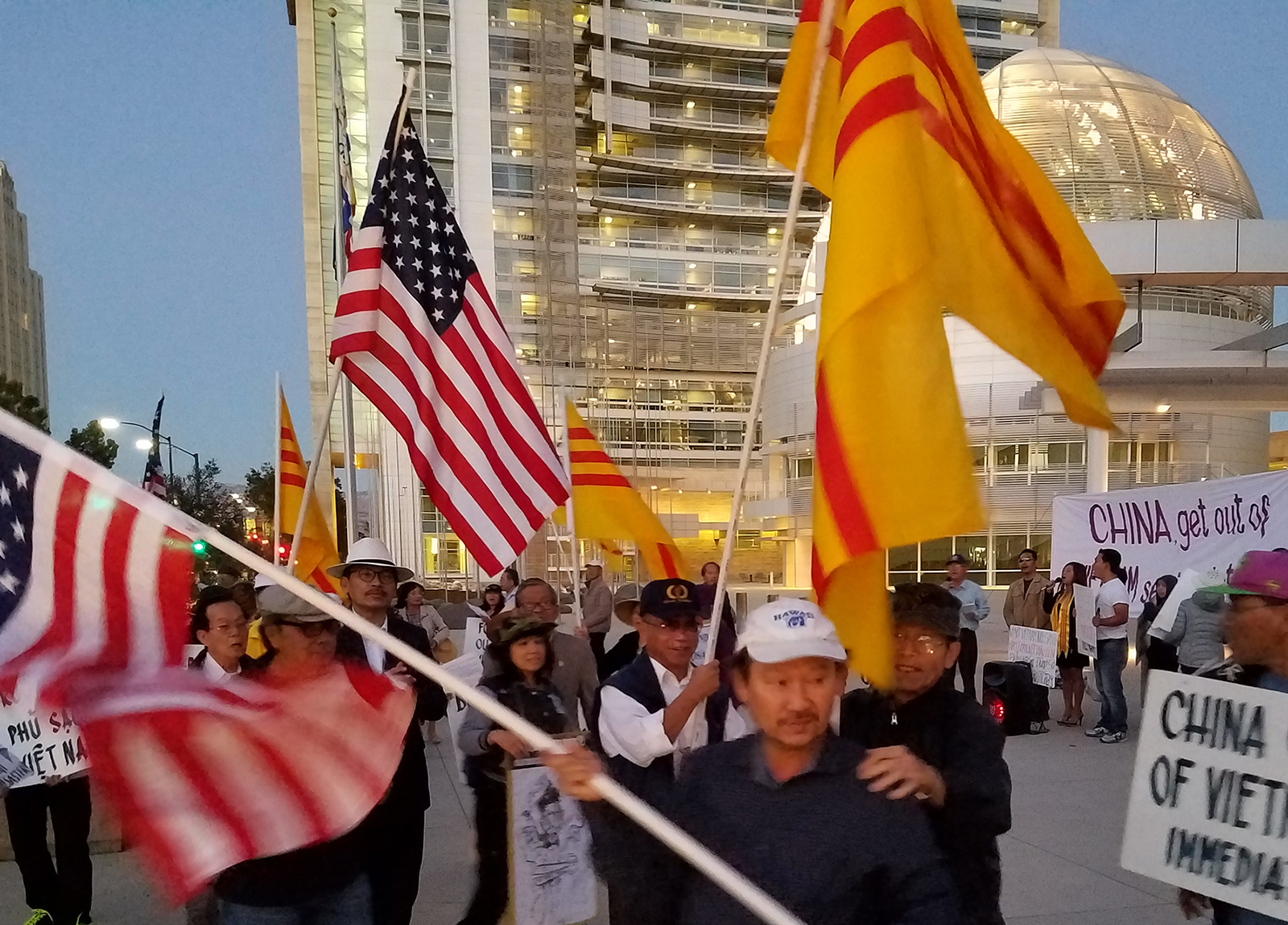 Vietnamese-American Protest against China, Photo by Jesus Nava Jr.
